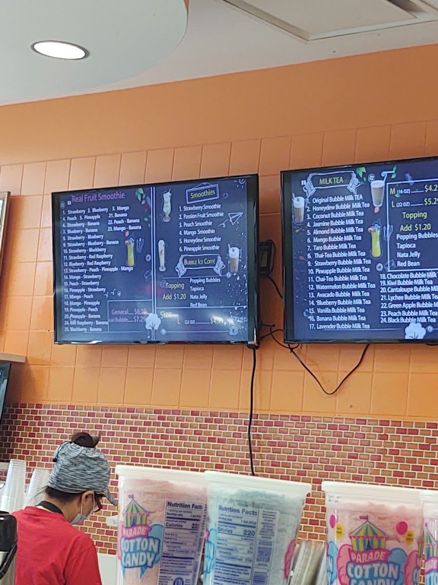Co-Cool Smoothie & Bubble Tea menu board