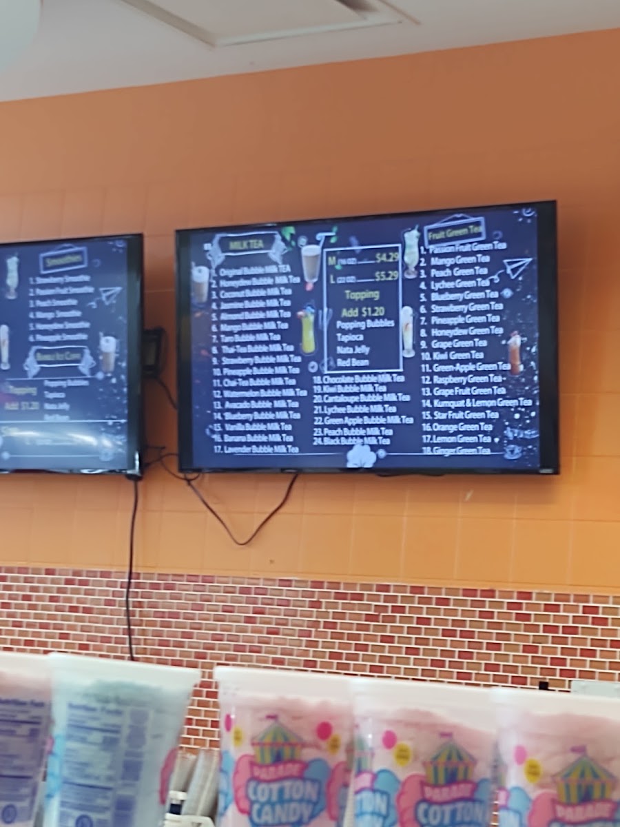 Co-Cool Smoothie & Bubble Tea menu board