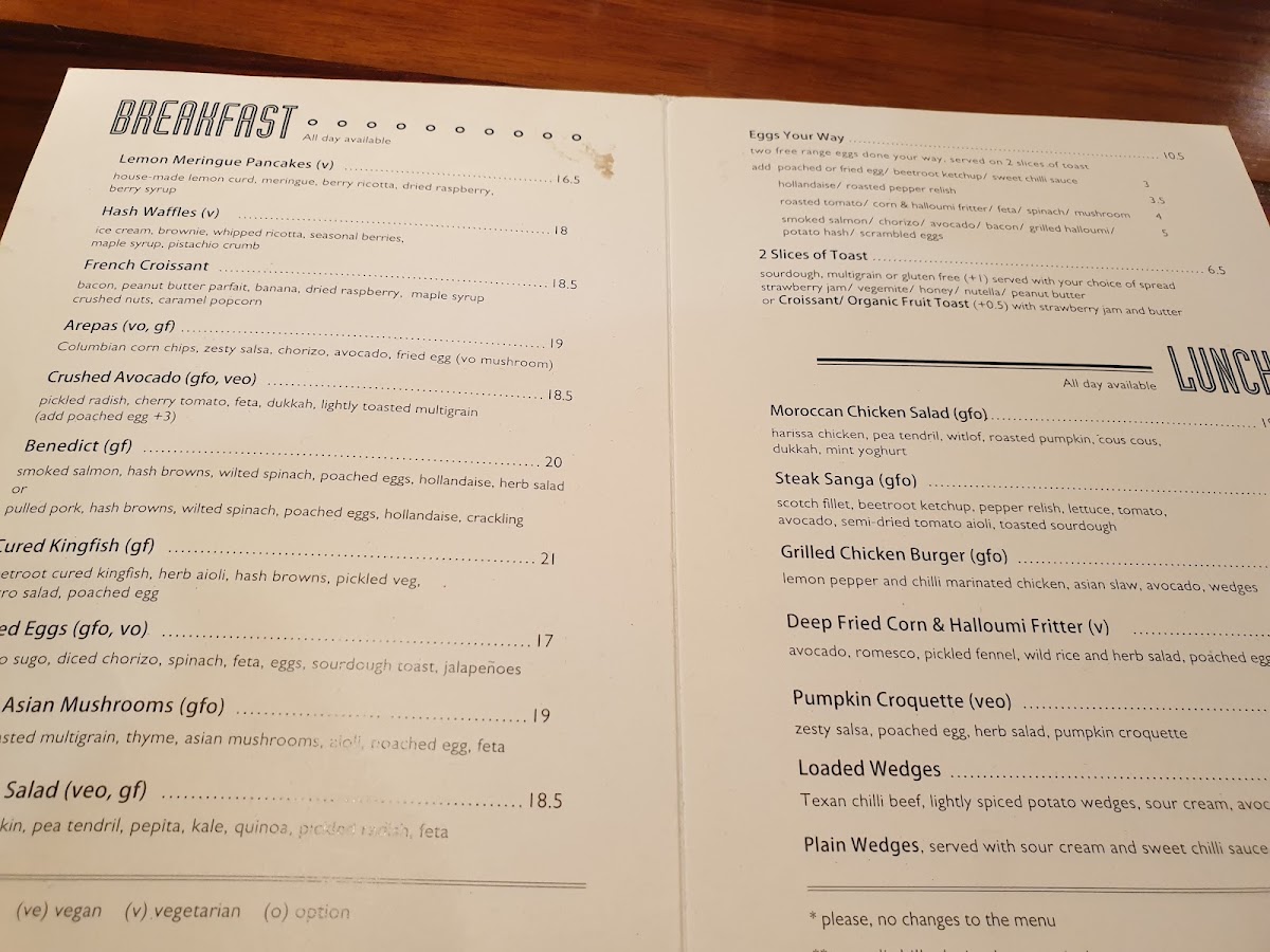 Hash Specialty Coffee menu board