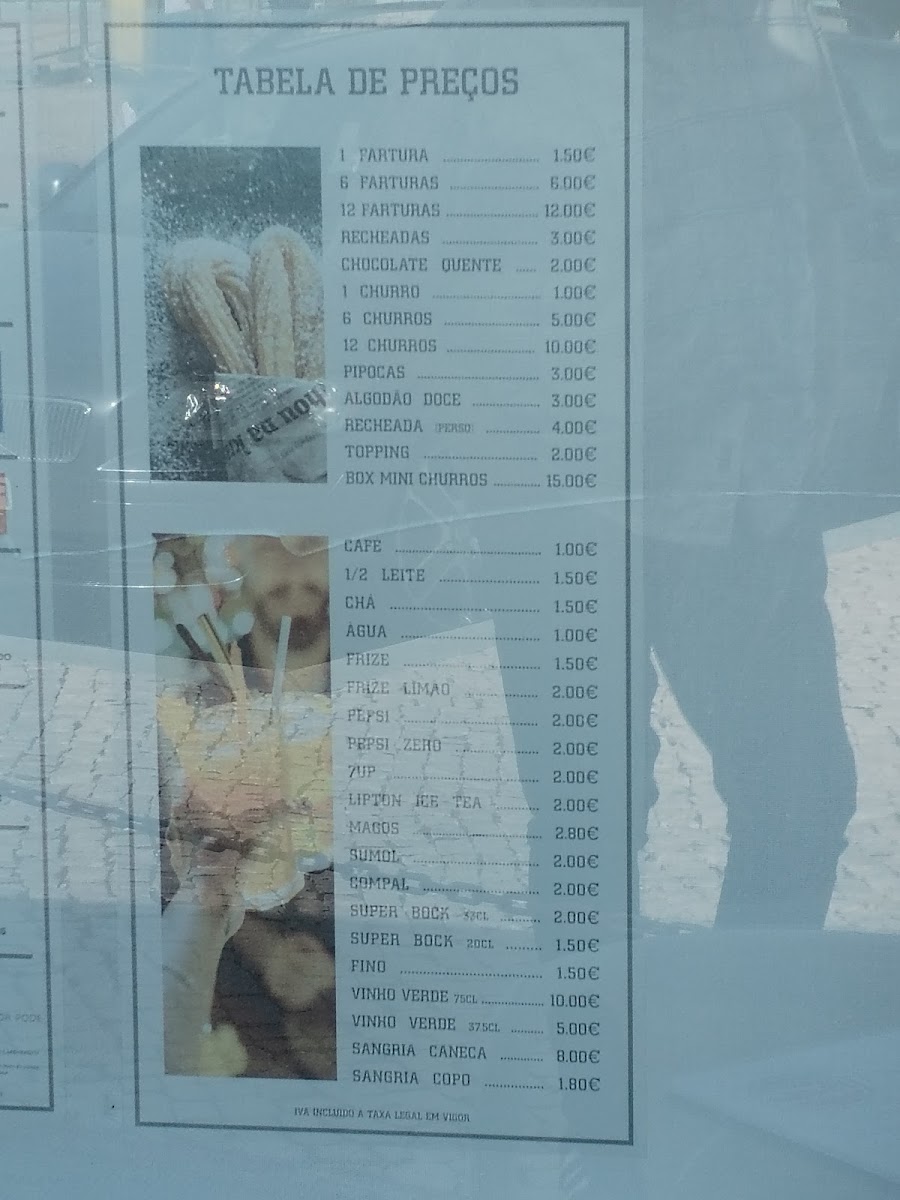 Paulo Alexandre Churros menu board