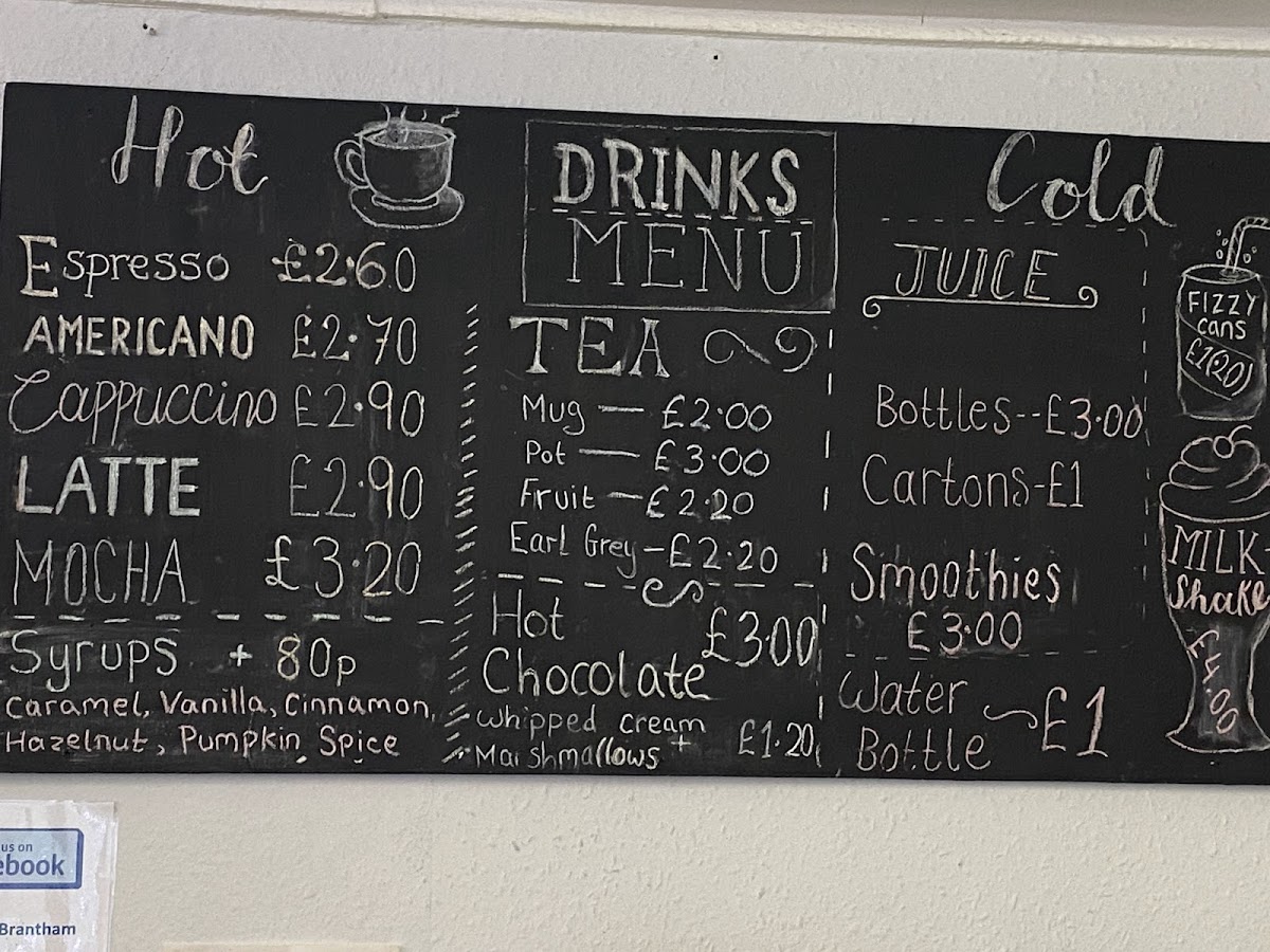 Chloe's menu board