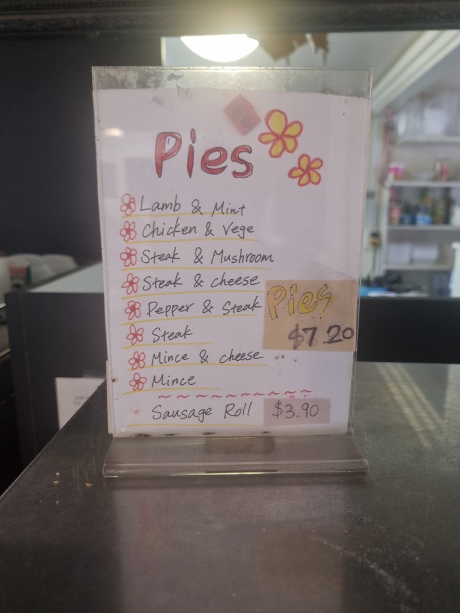 Dreamers Cafe menu board