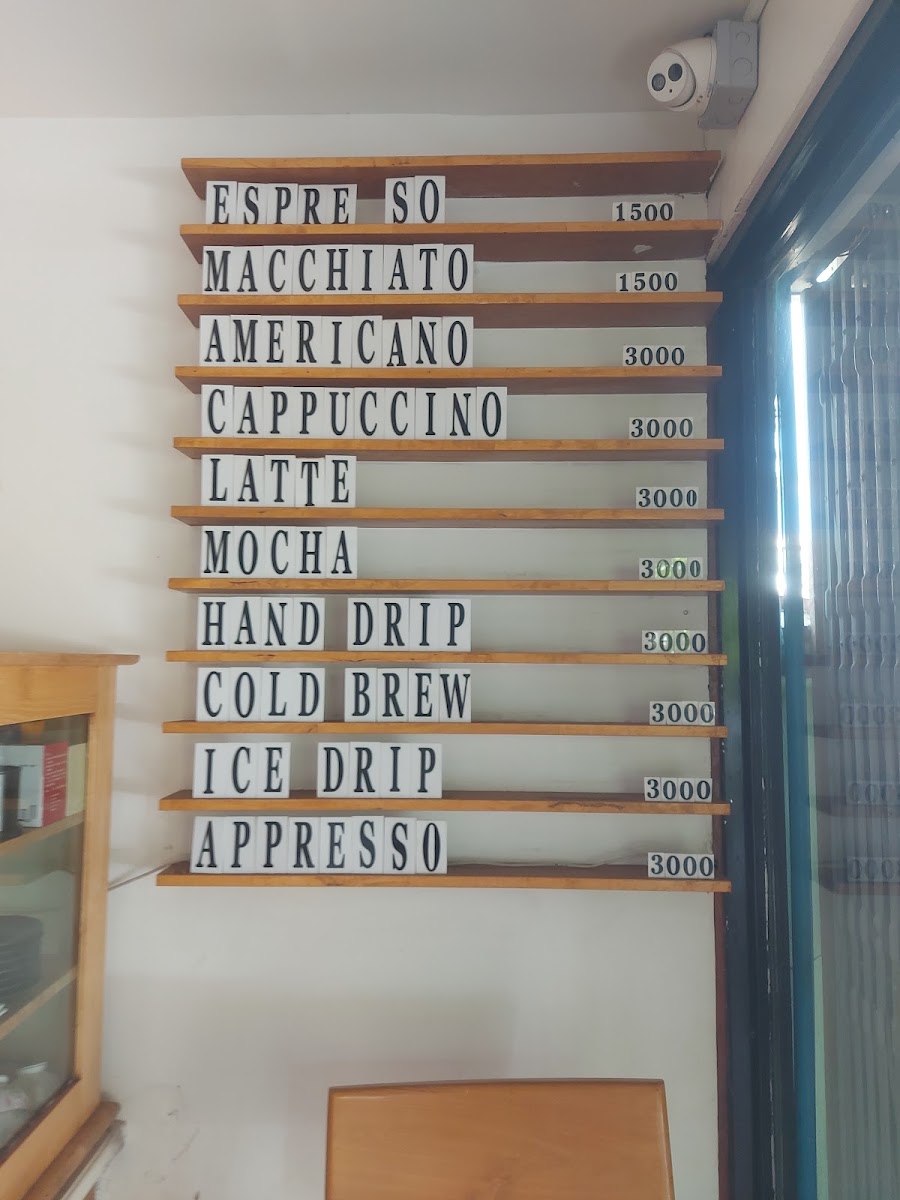 Goffee-Coffee menu board