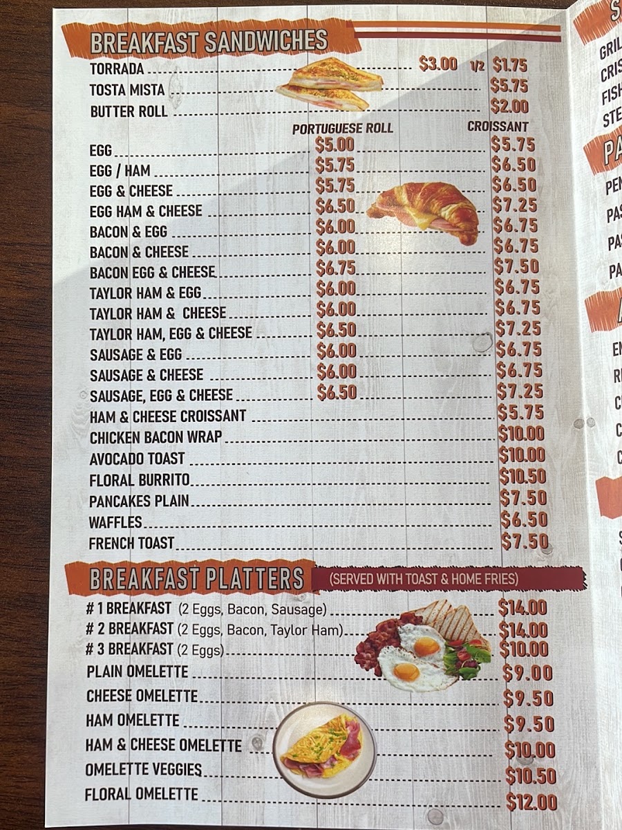 Floral Cafe menu board