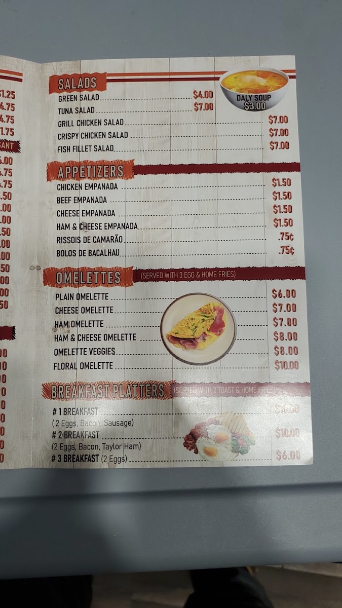 Floral Cafe menu board