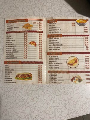 Floral Cafe menu board