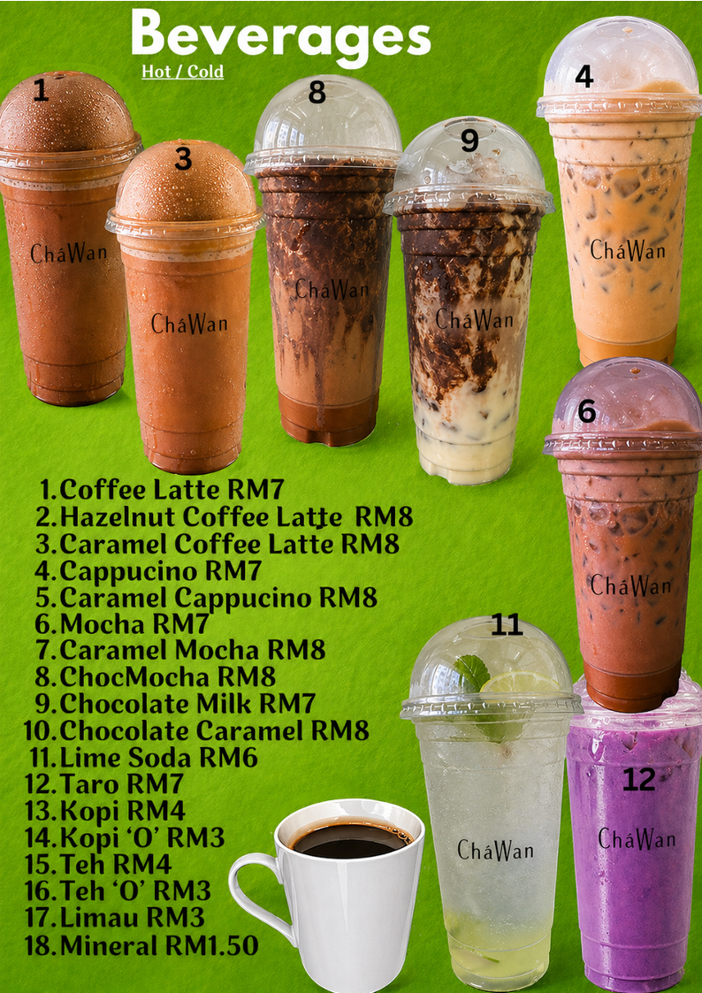 CháWan menu board