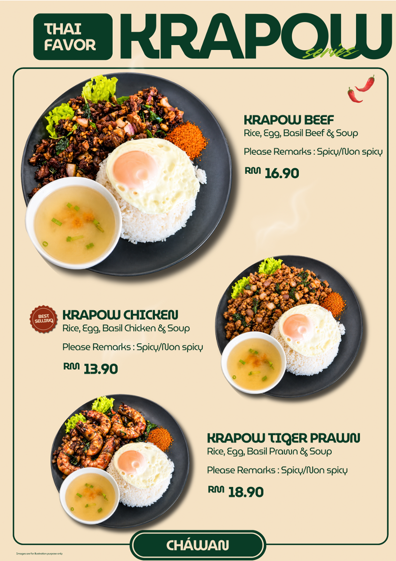 CháWan menu board