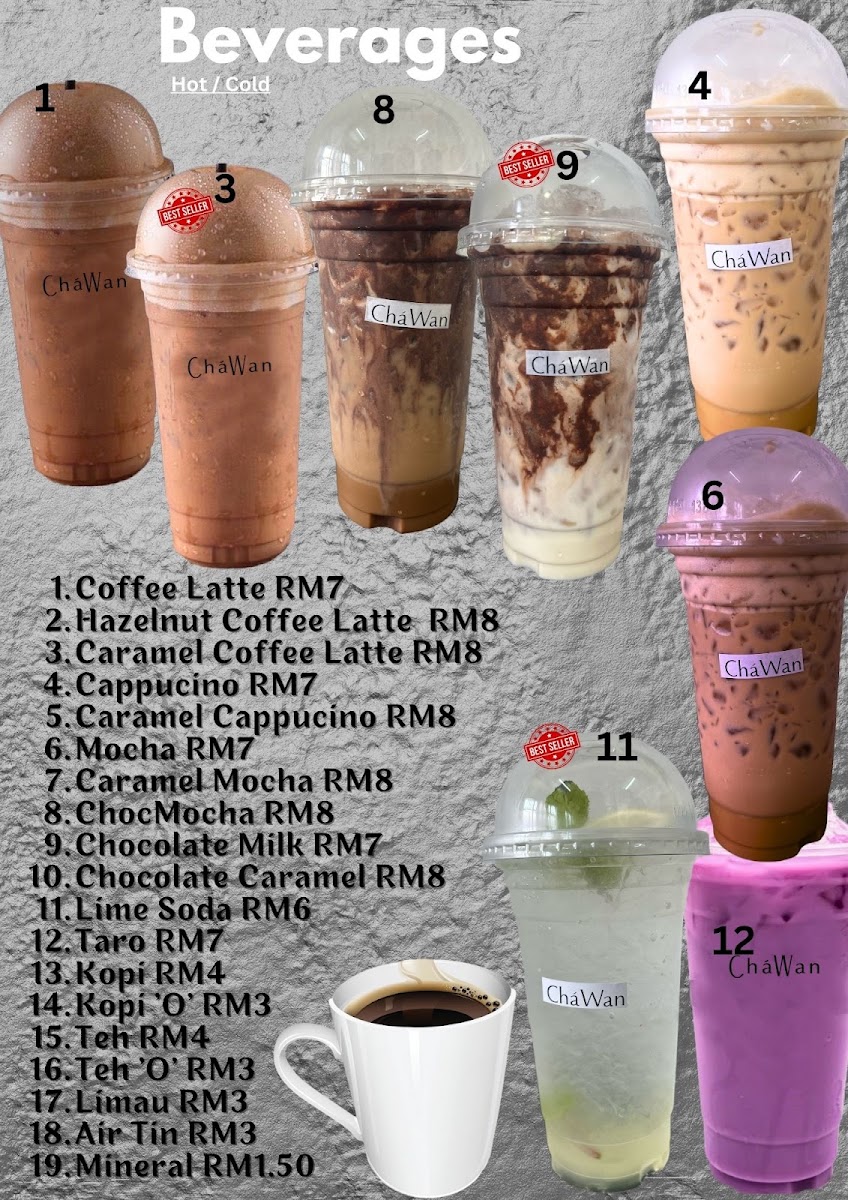 CháWan menu board