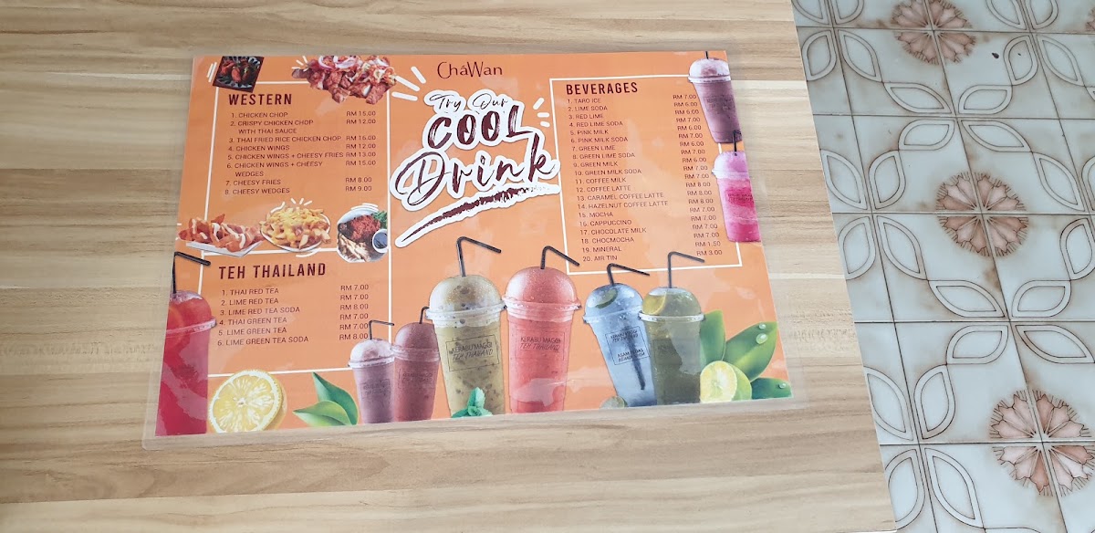 CháWan menu board