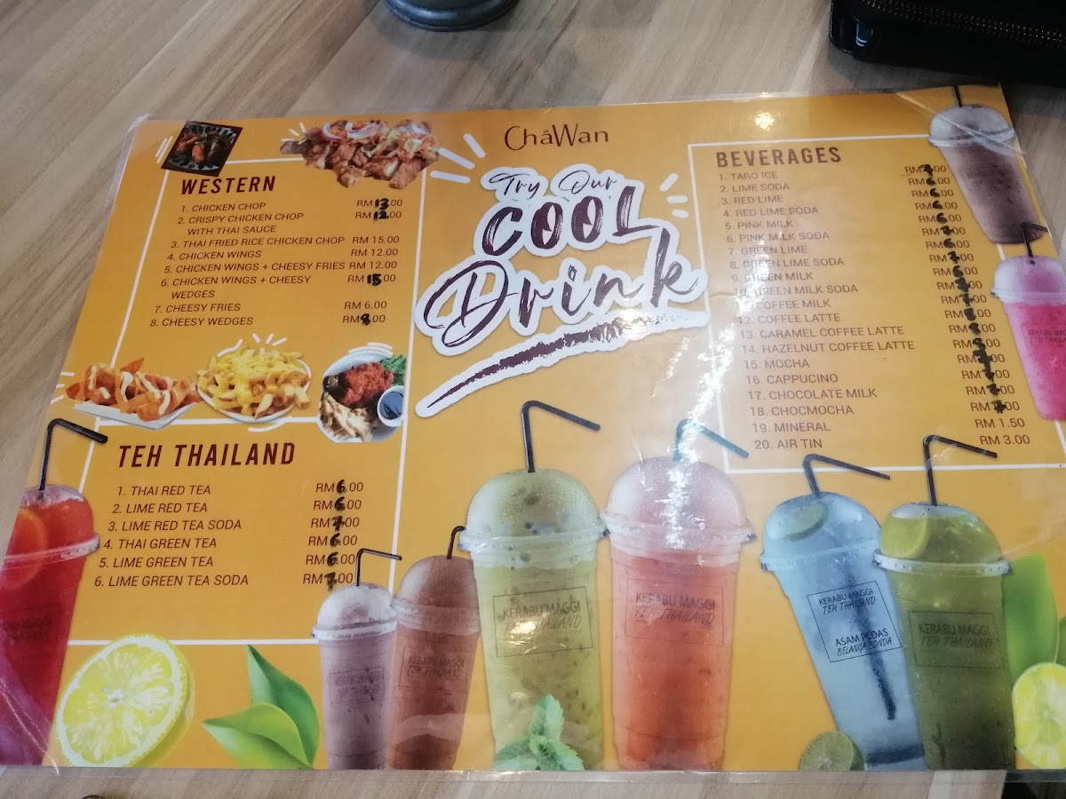 CháWan menu board