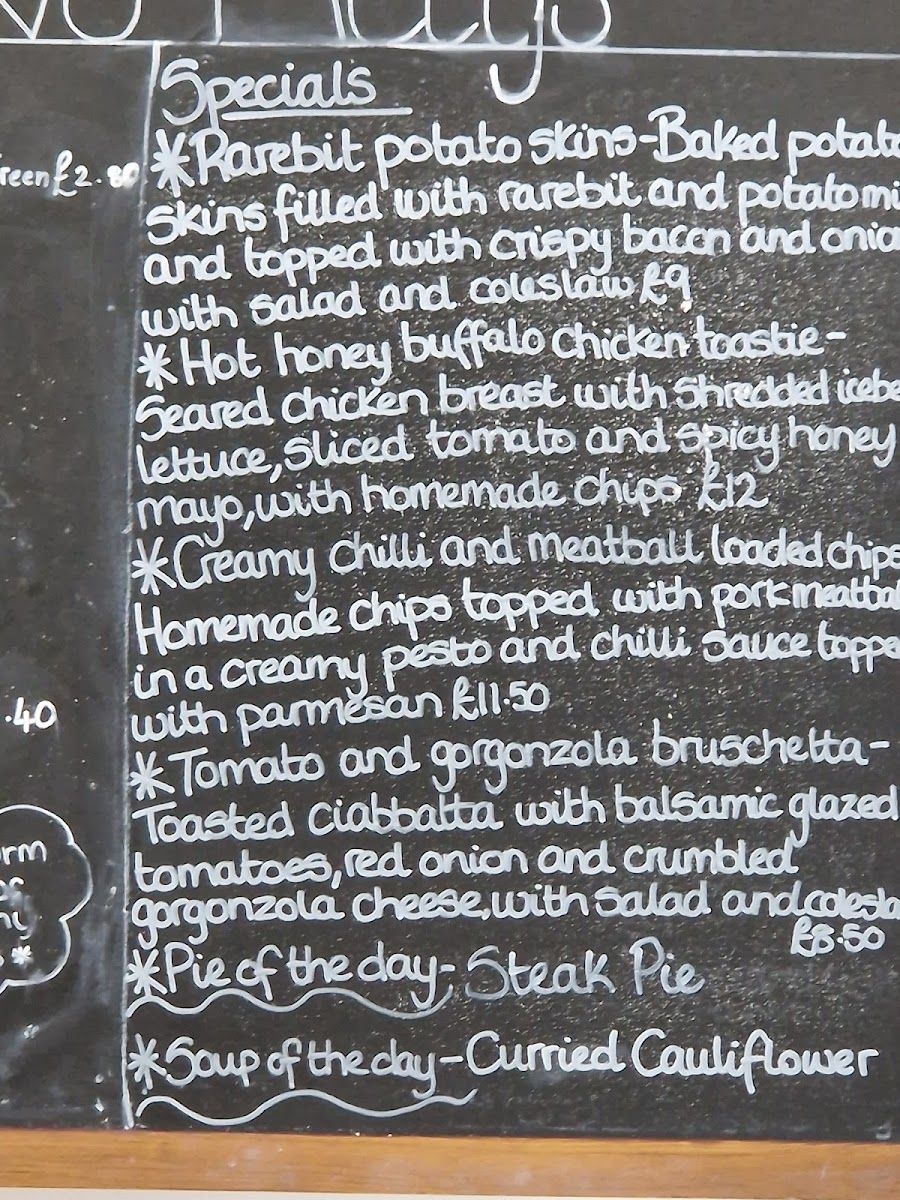 Becws Melys menu board