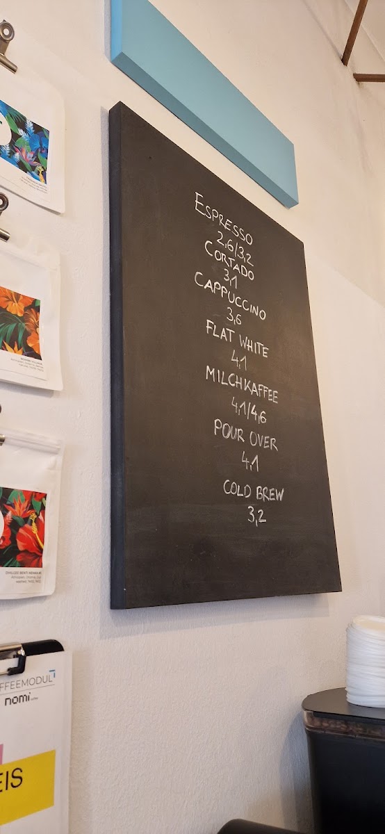 Kaffeemodul menu board