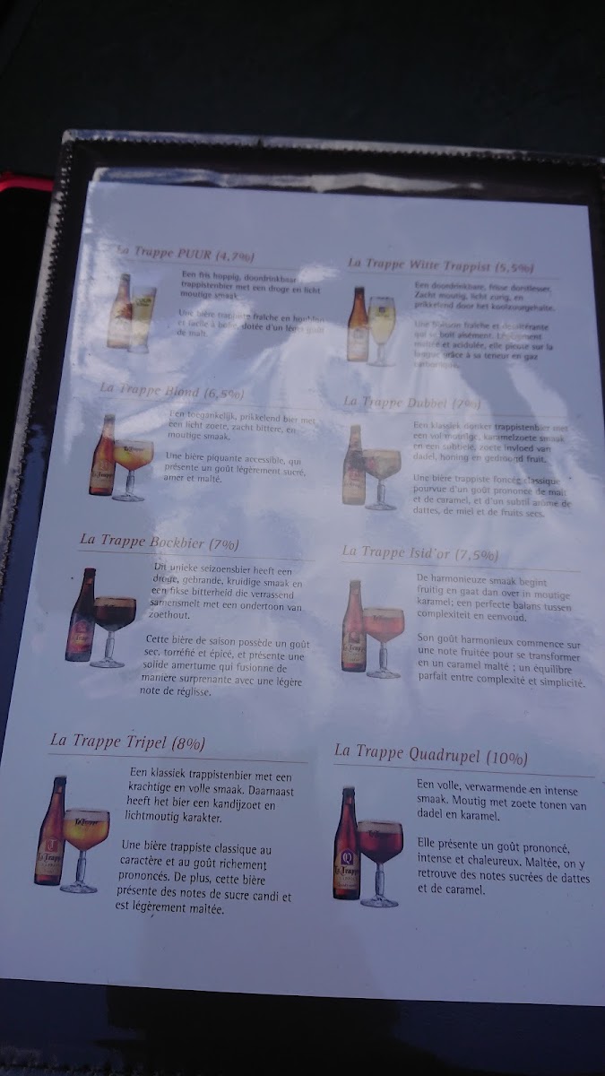 Café 't Vereinshoes menu board
