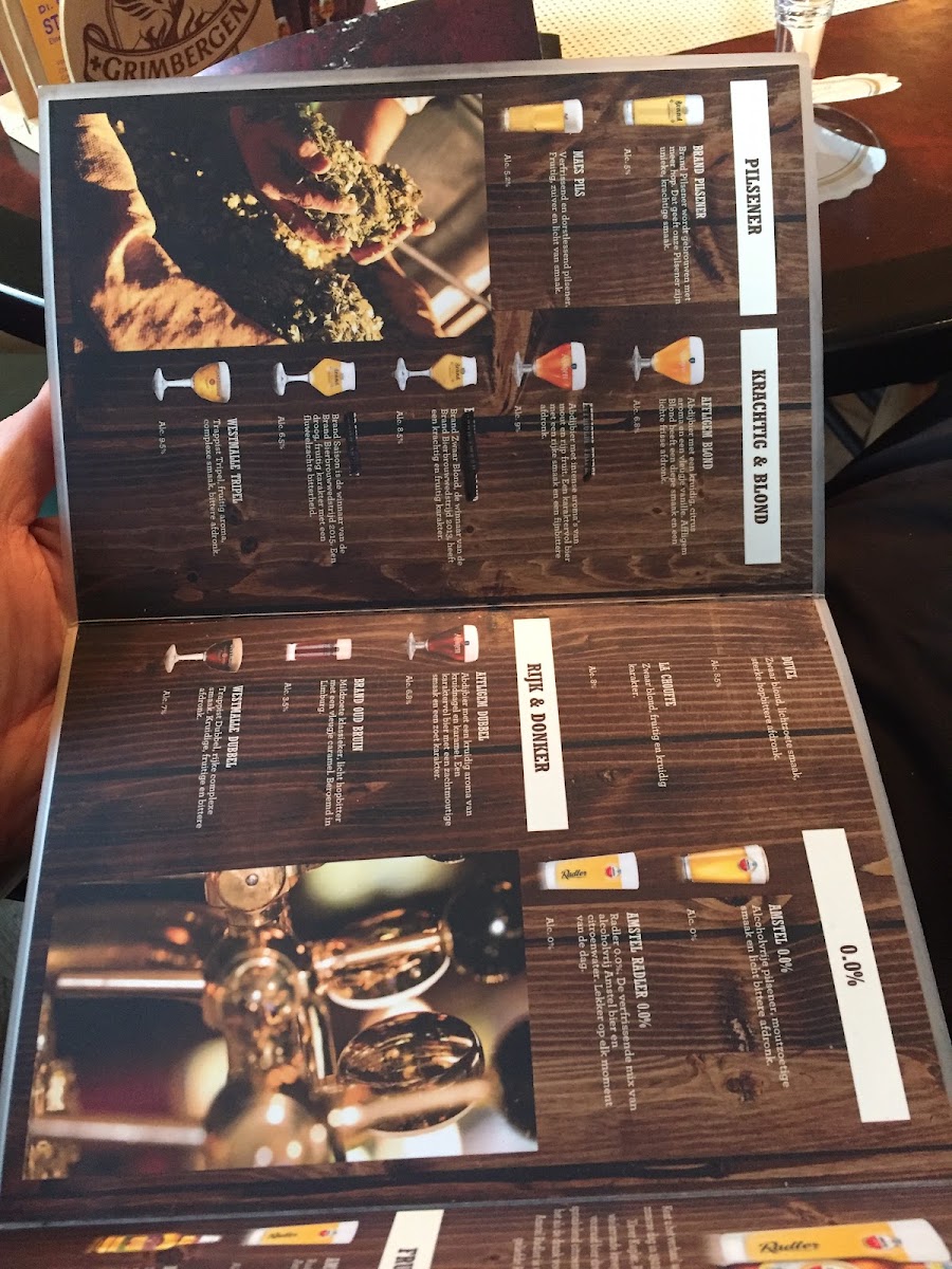 Café 't Vereinshoes menu board