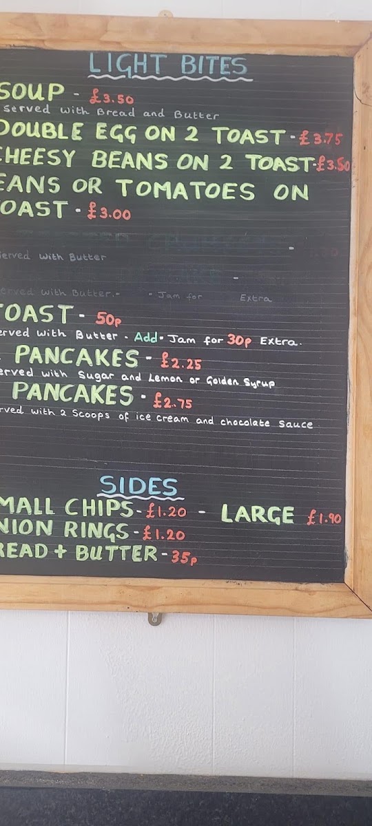 Spill the beans menu board