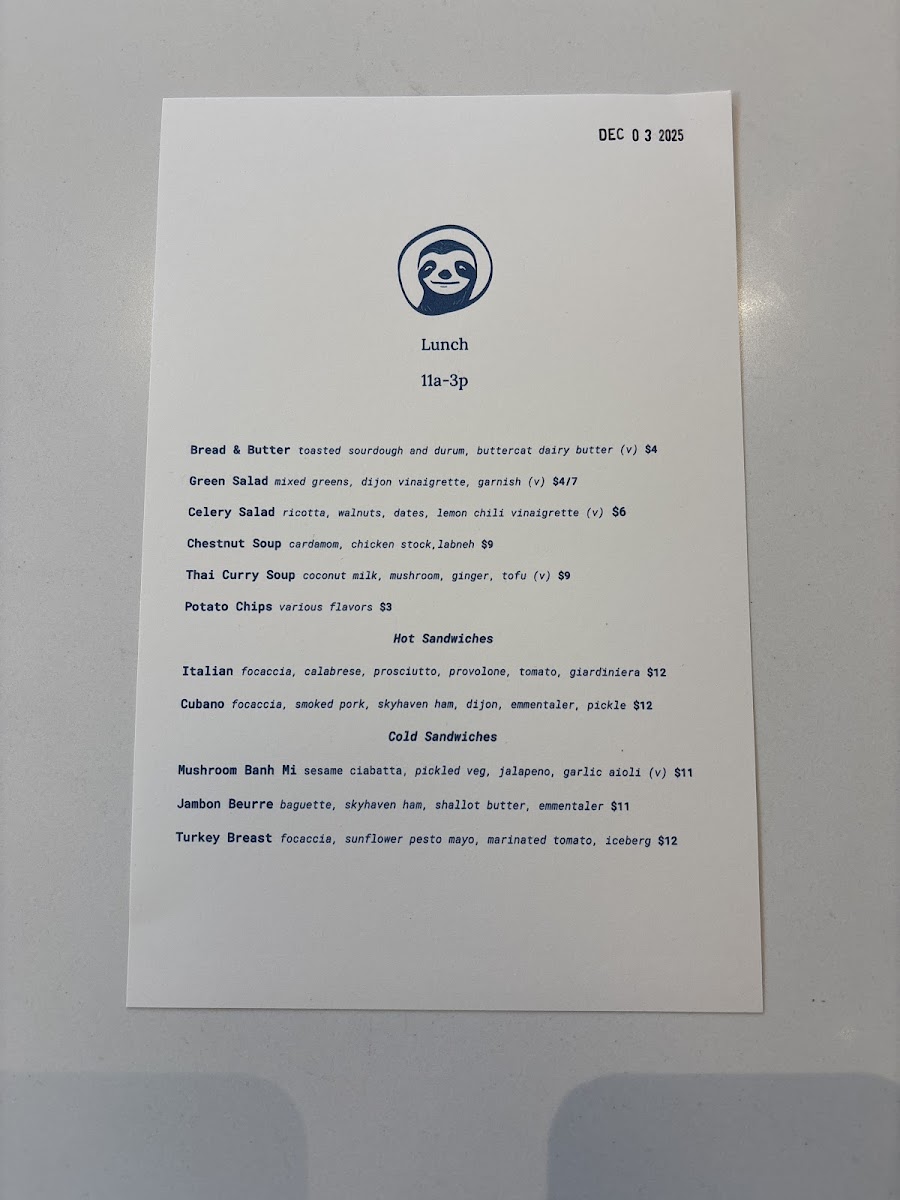 Allez Cafe menu board