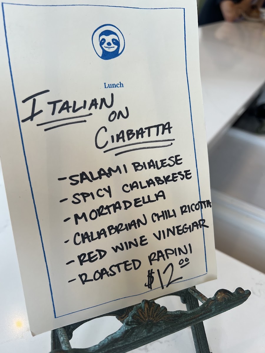 Allez Cafe menu board