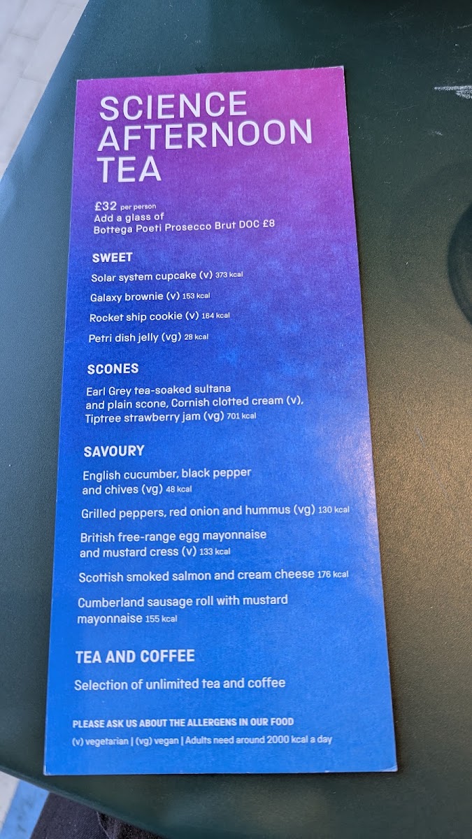 Gallery Cafe (Level 2) menu board