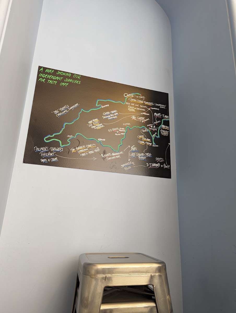 Taste Café at Dorset Museum menu board