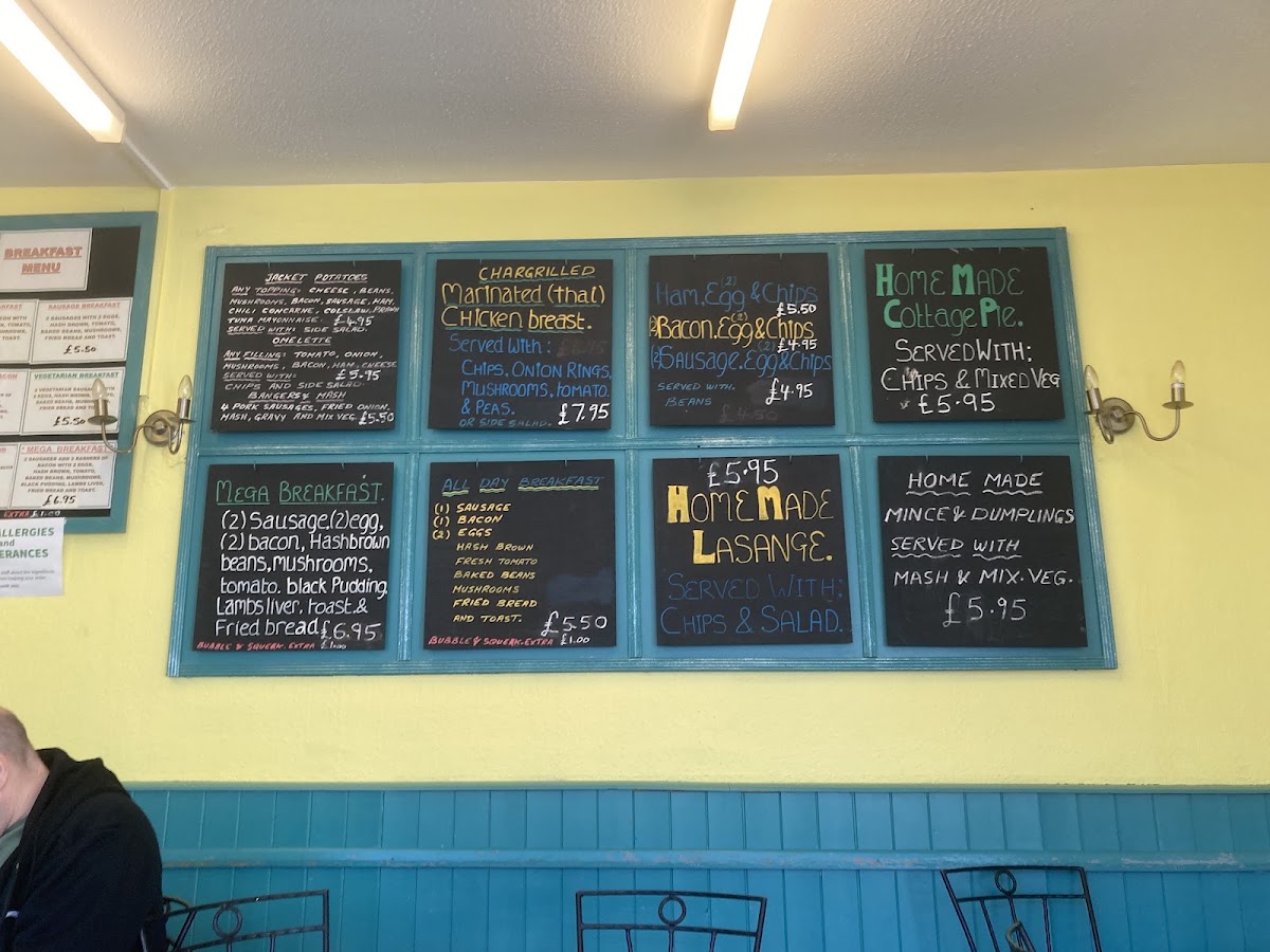Lauren's Cafe menu board