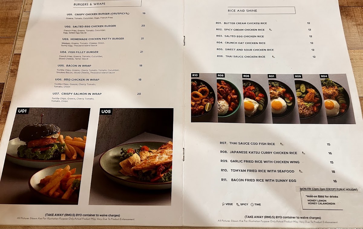 Surya Cafe Klang menu board