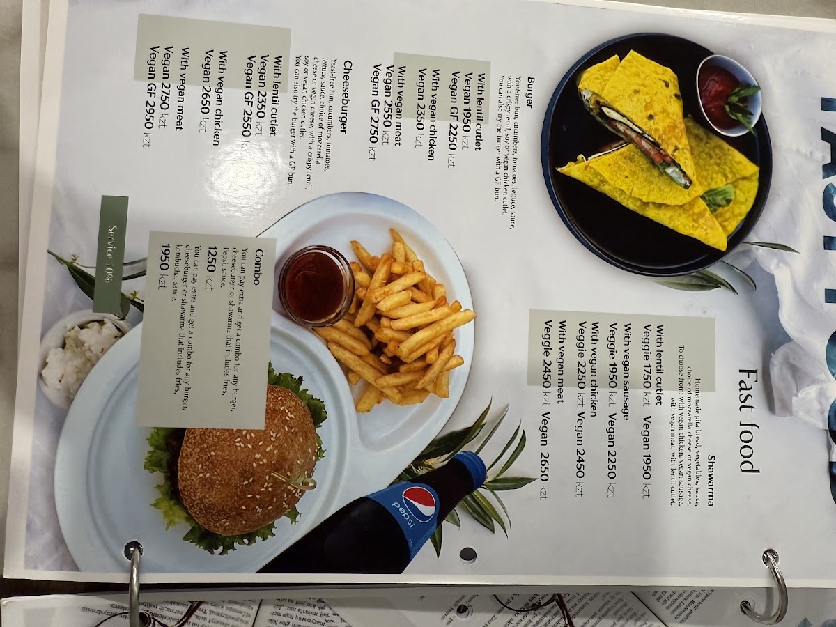 Veggie House menu board