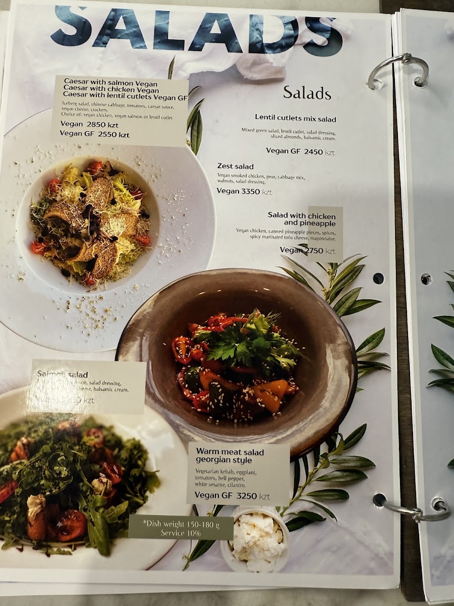 Veggie House menu board