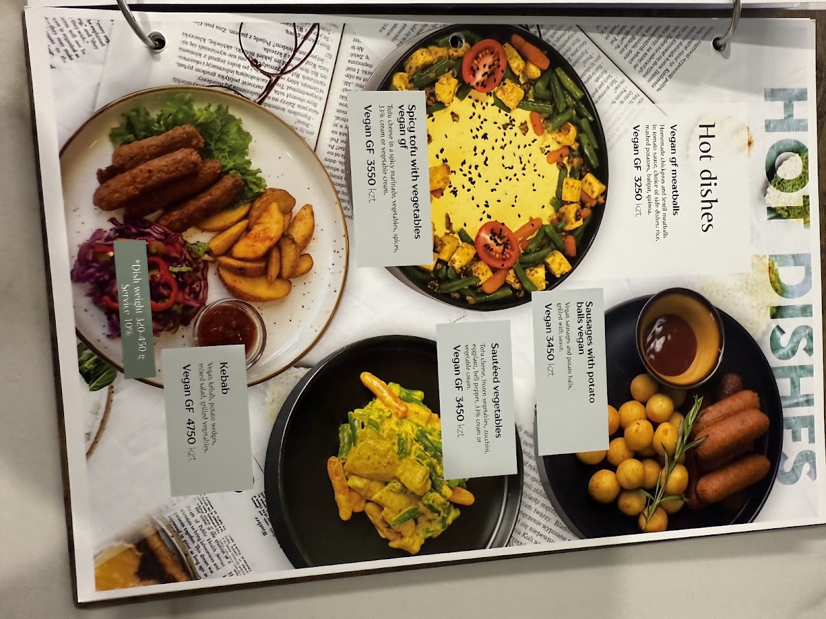 Veggie House menu board