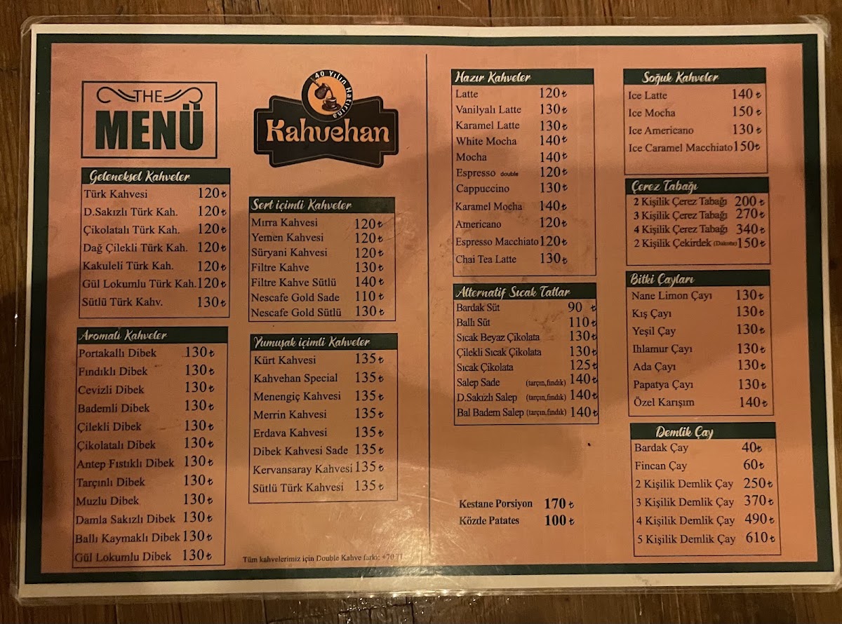 KAHVEHAN EDREMİT menu board