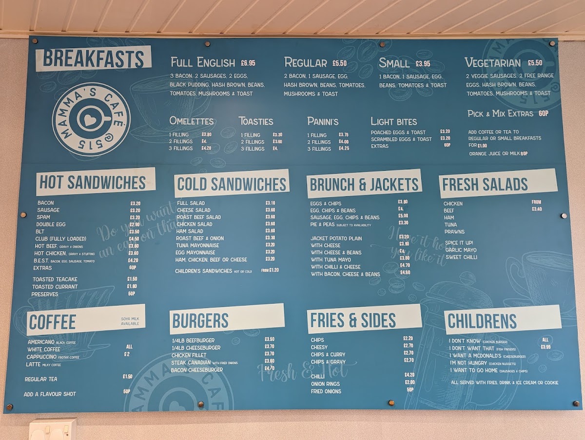 Mamma’s Café @ 515 menu board