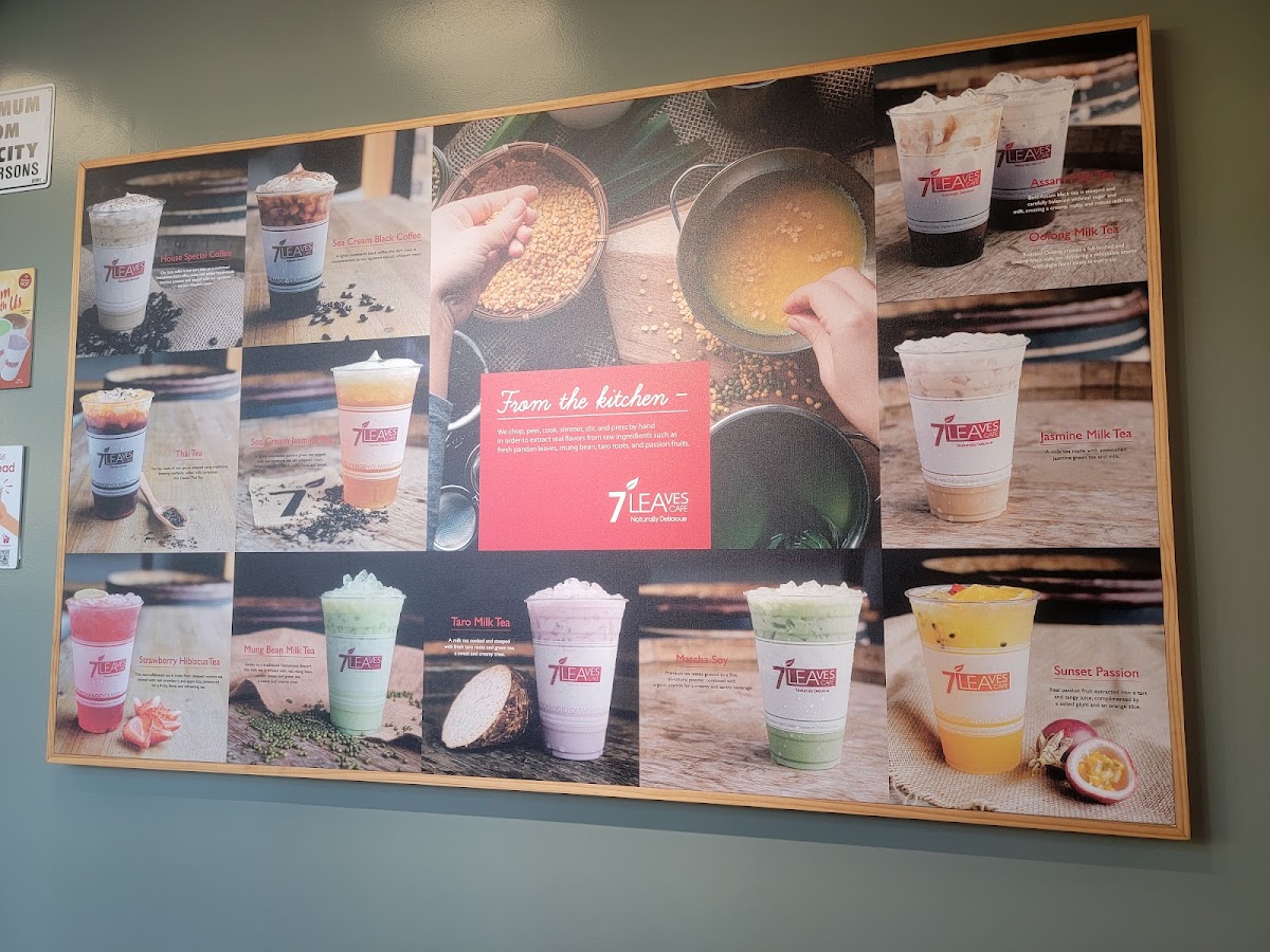 7 Leaves Montebello menu board