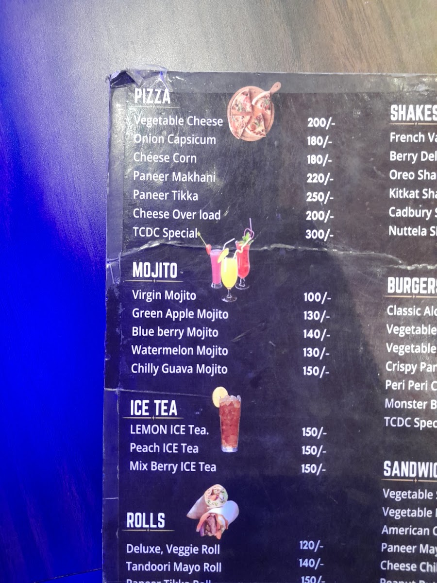 The Cheat Day Cafe next menu board