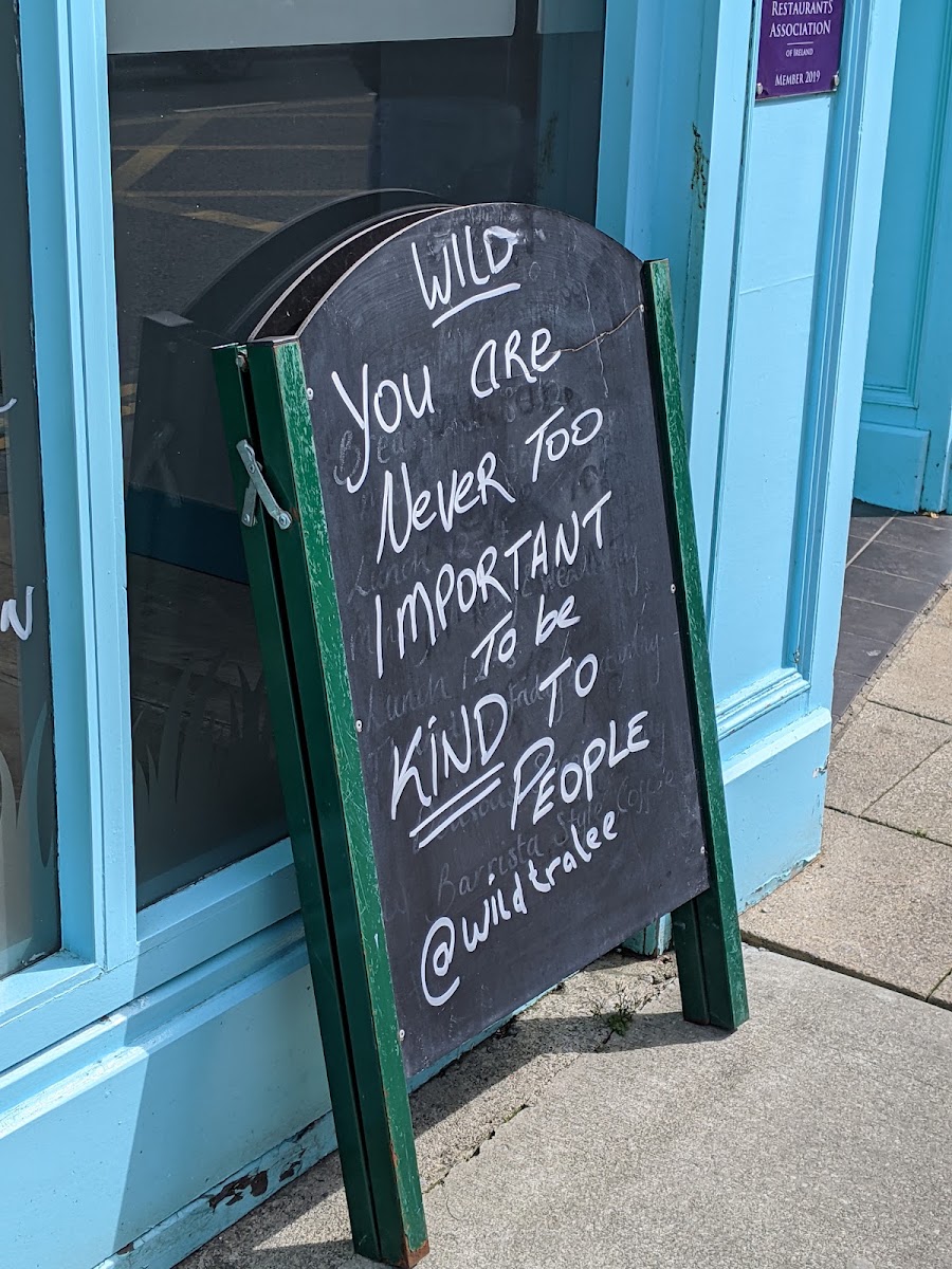 Wild Café menu board