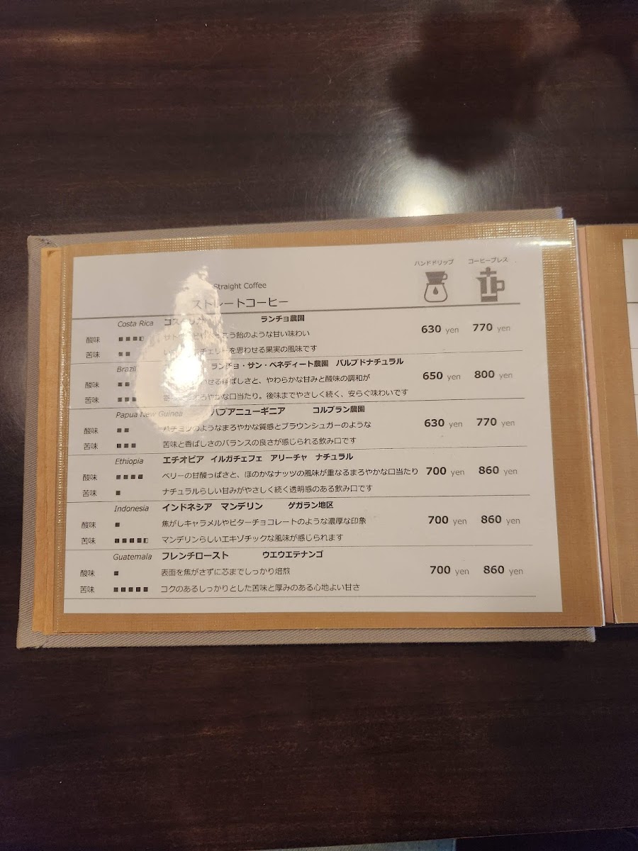 CAFE PAS A PAS (カフェパサパ) menu board