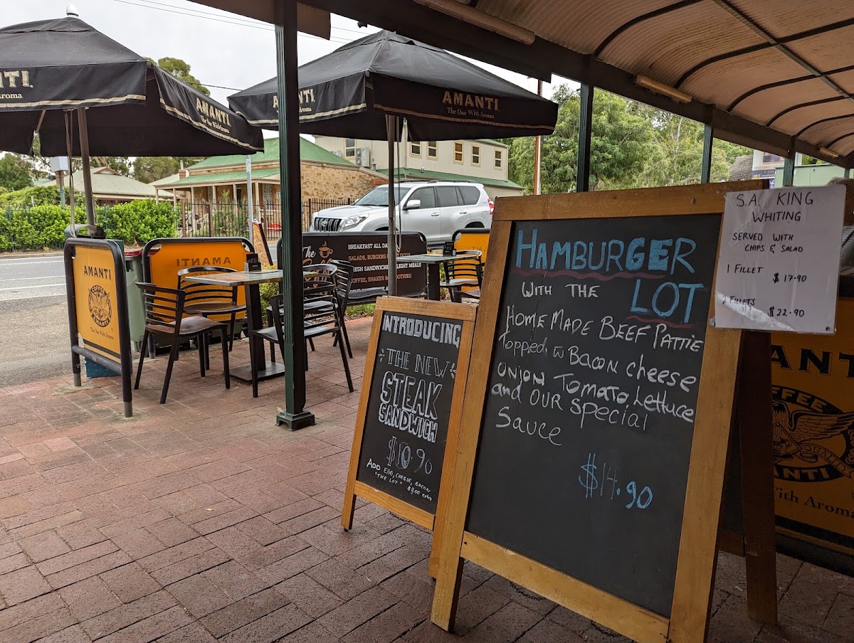 Tea Tree Gully Coffee Shoppe menu board