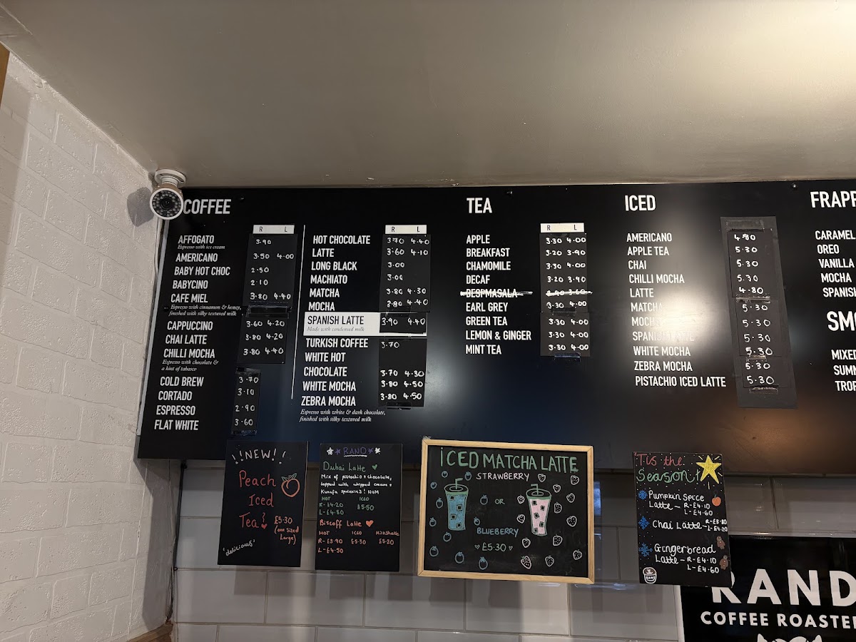 Coffee rand menu board
