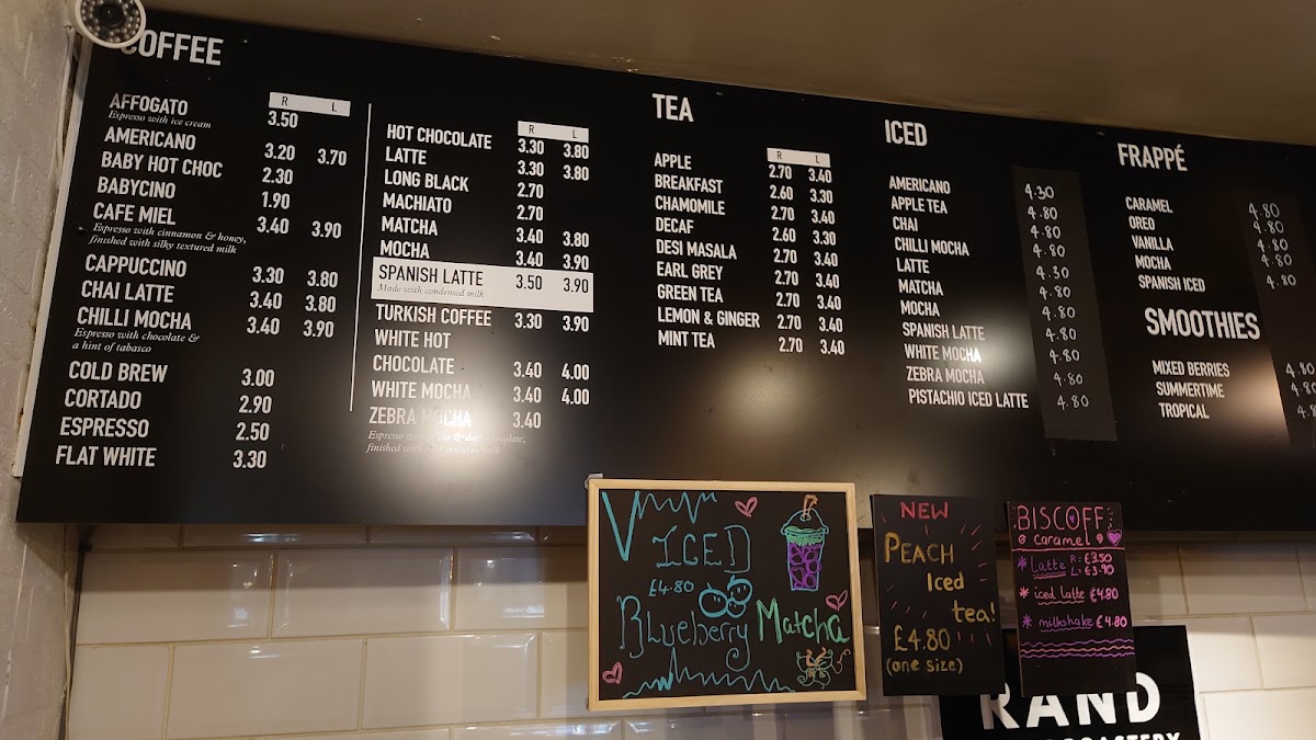 Coffee rand menu board