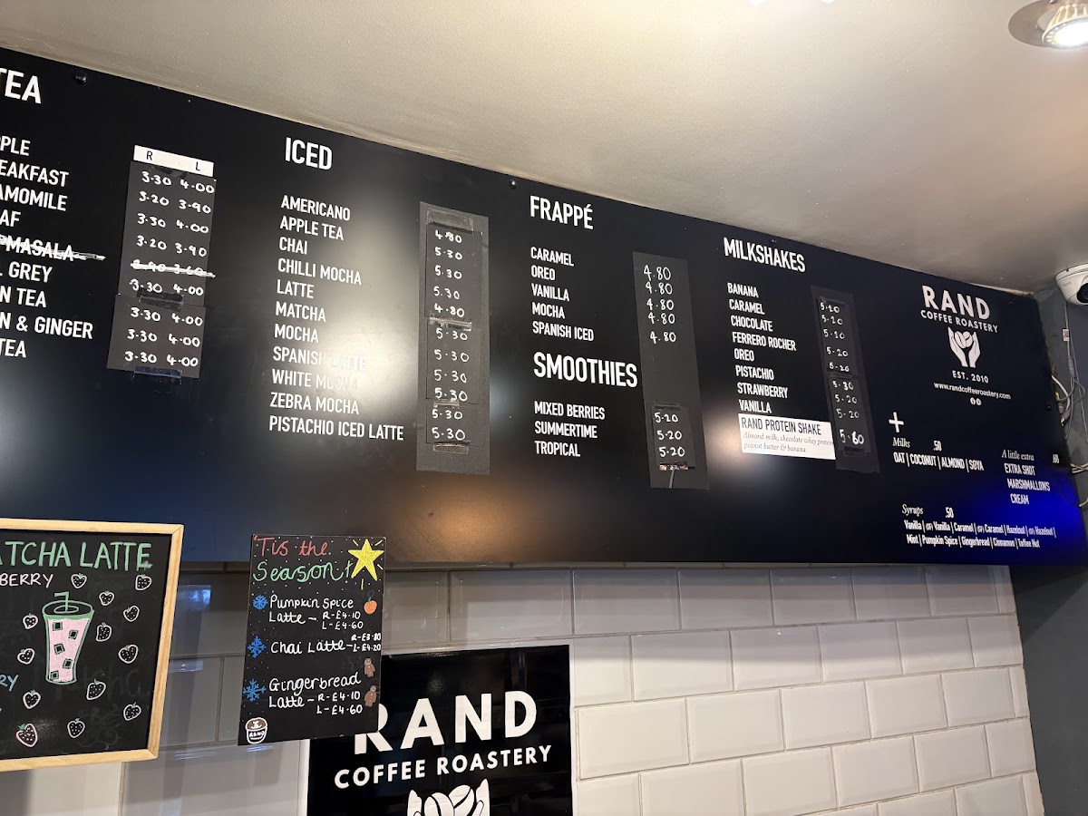 Coffee rand menu board