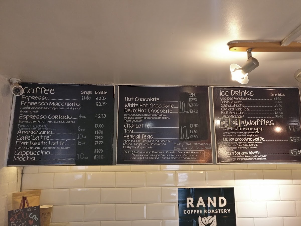 Coffee rand menu board