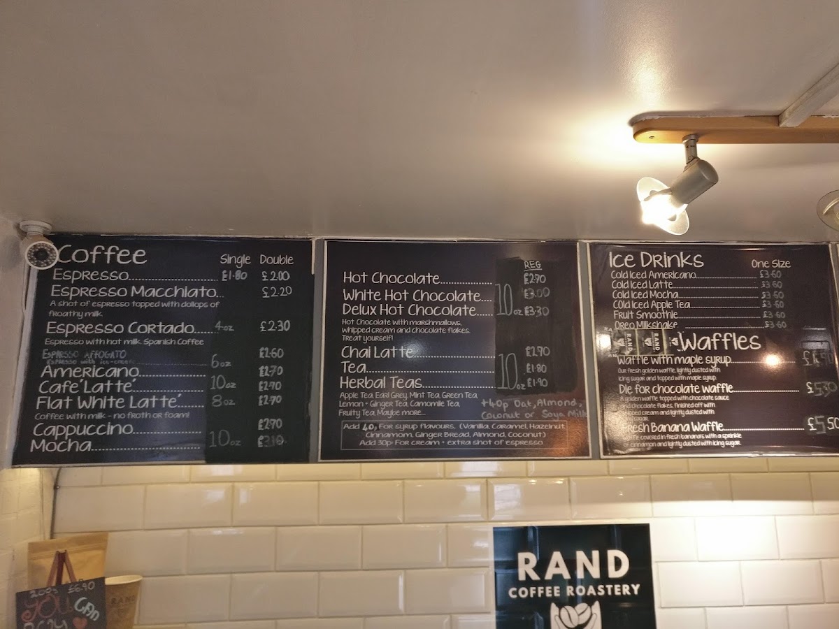 Coffee rand menu board