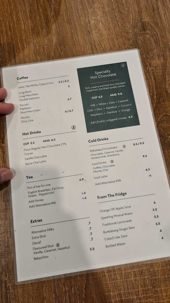 Hot Chocolate House menu board