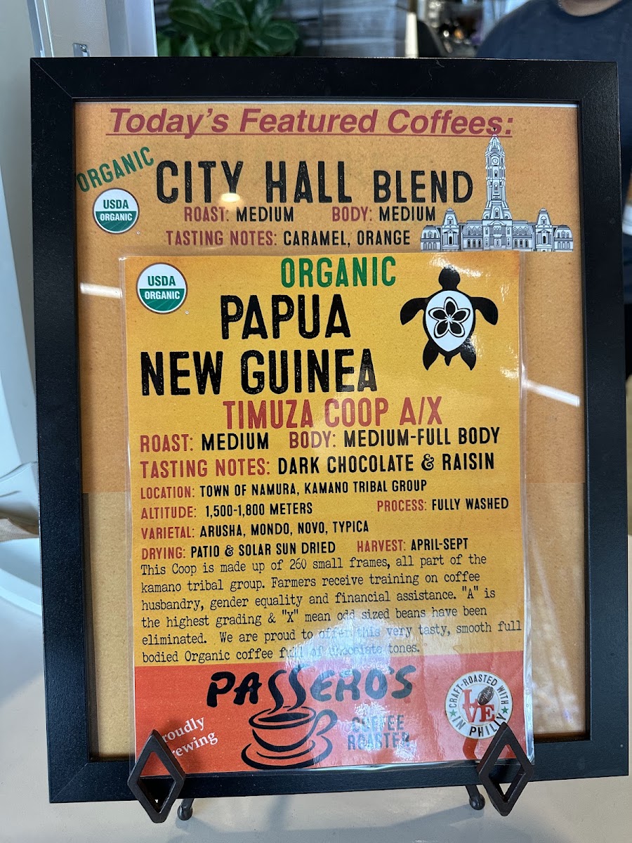 Sister Cities Café menu board