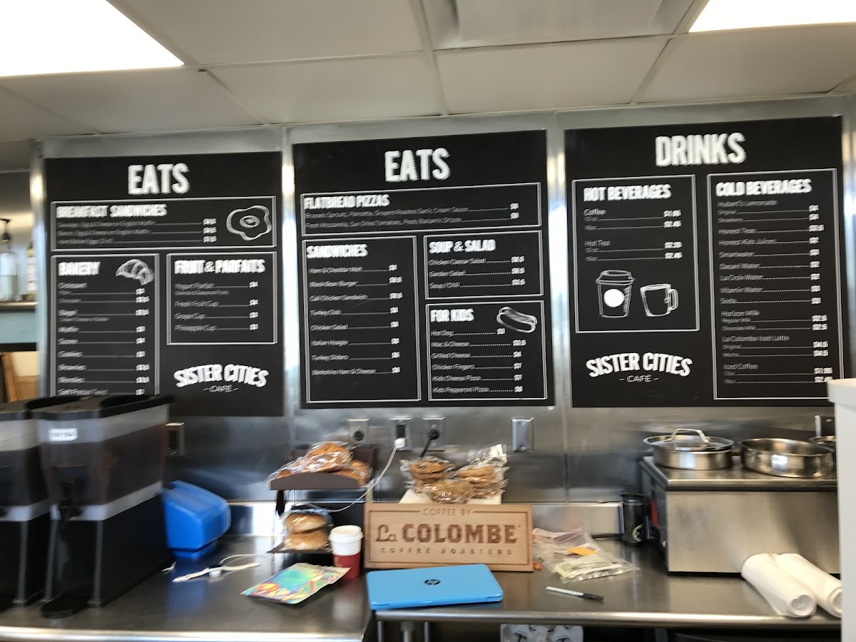 Sister Cities Café menu board