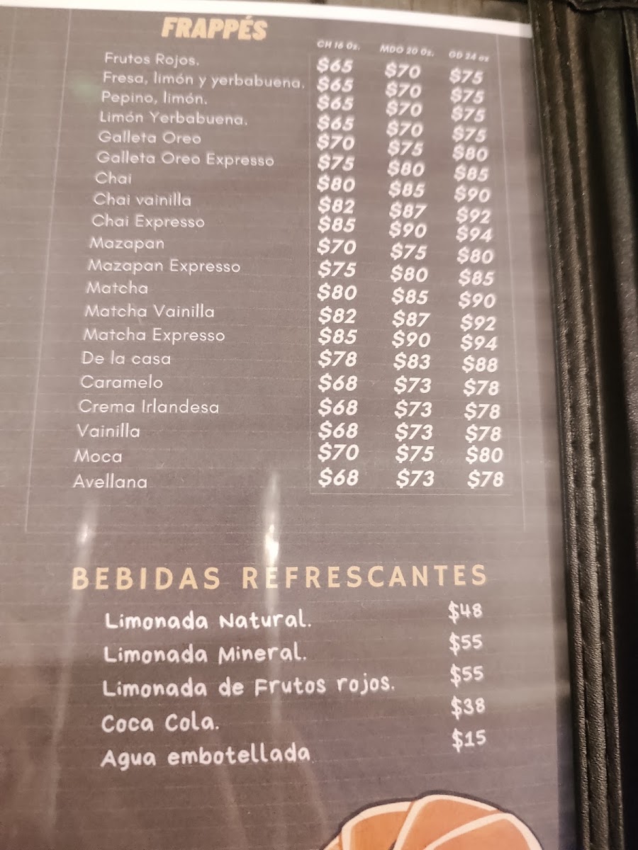 El Cactus Cafe menu board