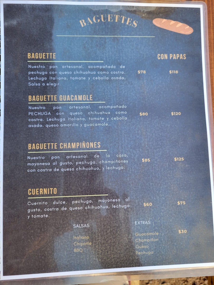 El Cactus Cafe menu board
