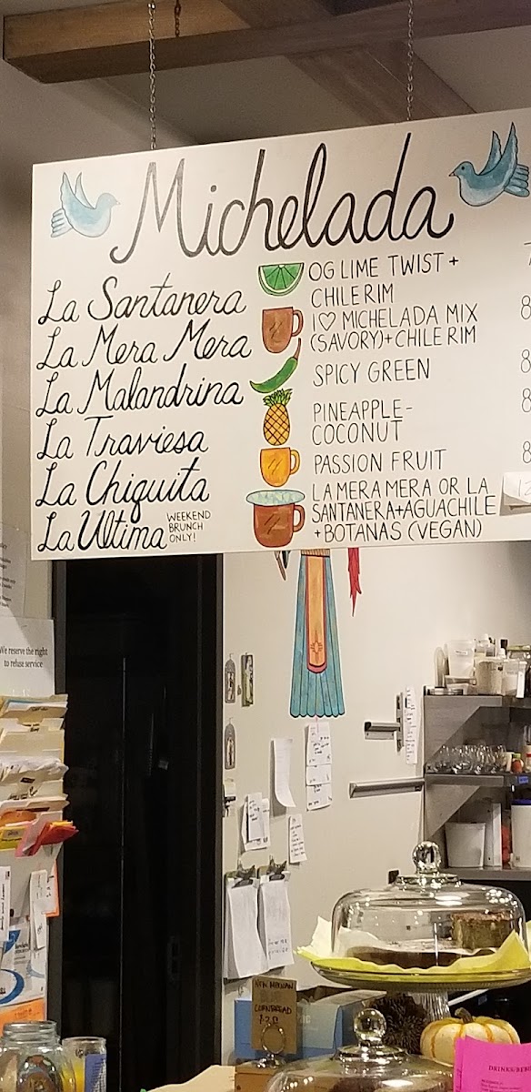 Alta Baja Market menu board