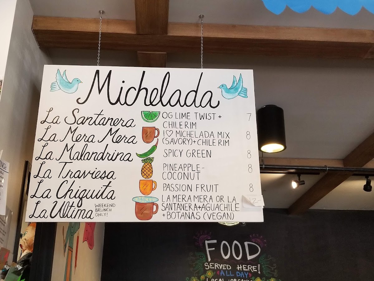 Alta Baja Market menu board