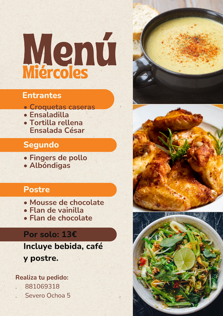 Cafetería Con Dos Fogones menu board