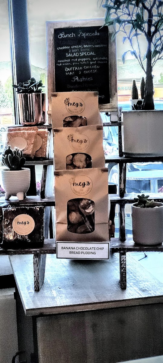 Meg's Timberline Cafe menu board